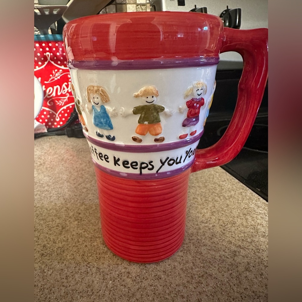 Coffee keeps you young ceramic mug